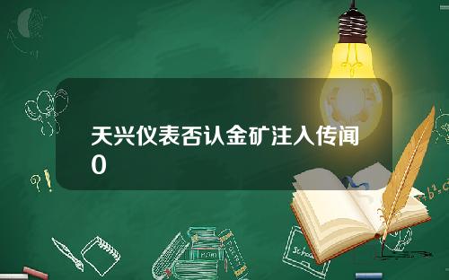 天兴仪表否认金矿注入传闻0