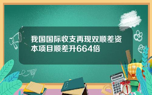 我国国际收支再现双顺差资本项目顺差升664倍