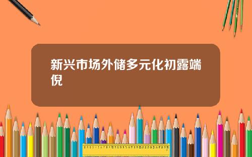 新兴市场外储多元化初露端倪