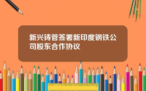 新兴铸管签署新印度钢铁公司股东合作协议
