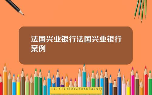 法国兴业银行法国兴业银行案例