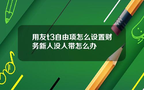 用友t3自由项怎么设置财务新人没人带怎么办