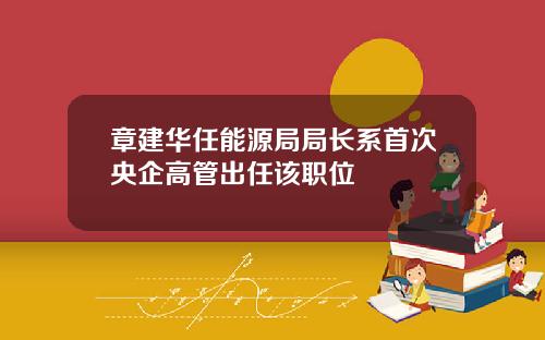 章建华任能源局局长系首次央企高管出任该职位