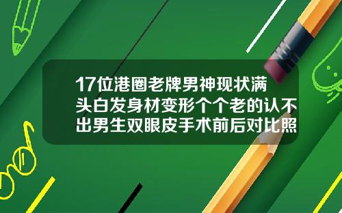 17位港圈老牌男神现状满头白发身材变形个个老的认不出男生双眼皮手术前后对比照片图