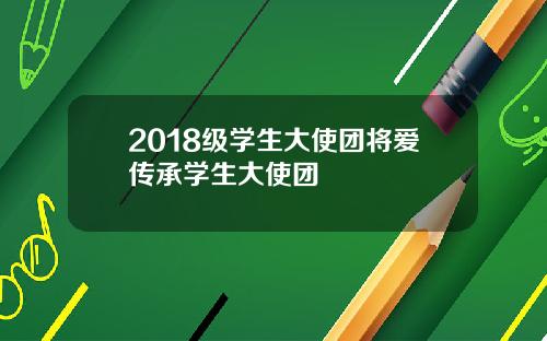 2018级学生大使团将爱传承学生大使团