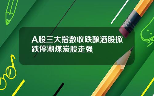A股三大指数收跌酿酒股掀跌停潮煤炭股走强