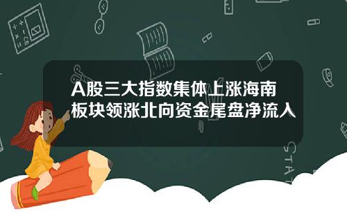 A股三大指数集体上涨海南板块领涨北向资金尾盘净流入