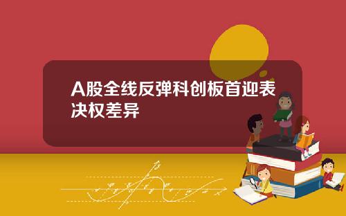 A股全线反弹科创板首迎表决权差异