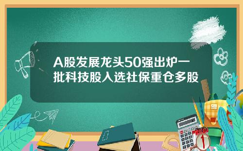 A股发展龙头50强出炉一批科技股入选社保重仓多股
