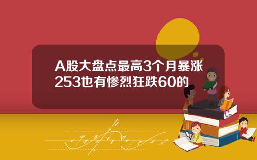 A股大盘点最高3个月暴涨253也有惨烈狂跌60的