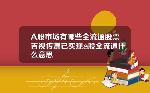 A股市场有哪些全流通股票吉视传媒已实现a股全流通什么意思