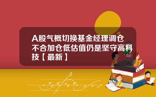 A股气概切换基金经理调仓不合加仓低估值仍是坚守高科技【最新】