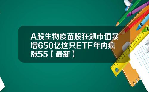 A股生物疫苗股狂飙市值暴增650亿这只ETF年内疯涨55【最新】