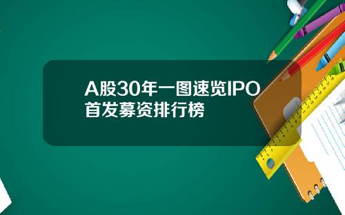 A股30年一图速览IPO首发募资排行榜