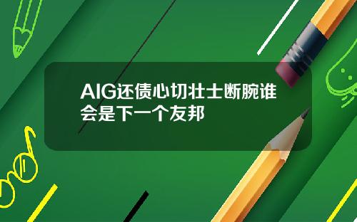AIG还债心切壮士断腕谁会是下一个友邦
