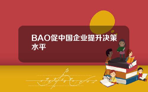 BAO促中国企业提升决策水平