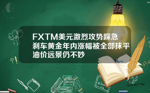 FXTM美元激烈攻势踩急刹车黄金年内涨幅被全部抹平油价远景仍不妙