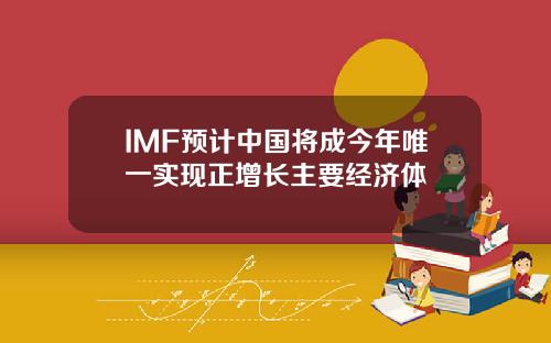 IMF预计中国将成今年唯一实现正增长主要经济体