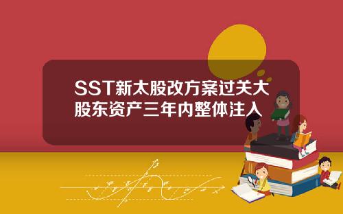 SST新太股改方案过关大股东资产三年内整体注入