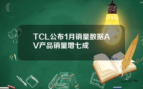 TCL公布1月销量数据AV产品销量增七成