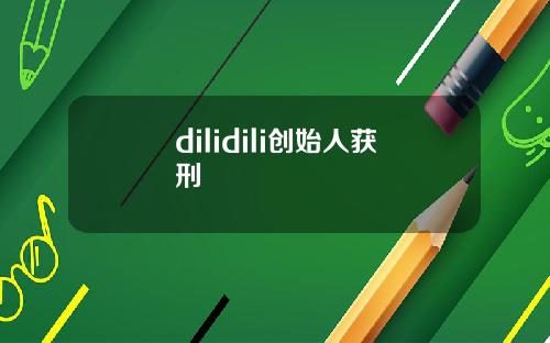 dilidili创始人获刑