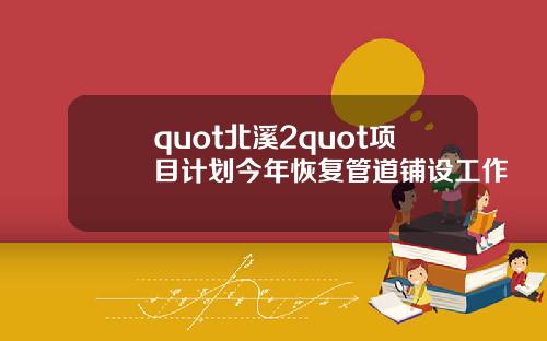 quot北溪2quot项目计划今年恢复管道铺设工作