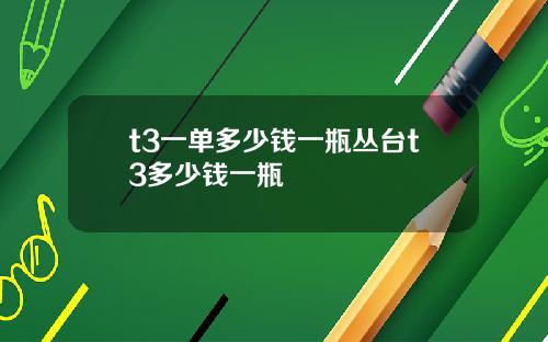t3一单多少钱一瓶丛台t3多少钱一瓶