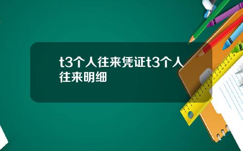 t3个人往来凭证t3个人往来明细