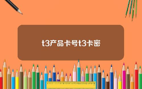 t3产品卡号t3卡密
