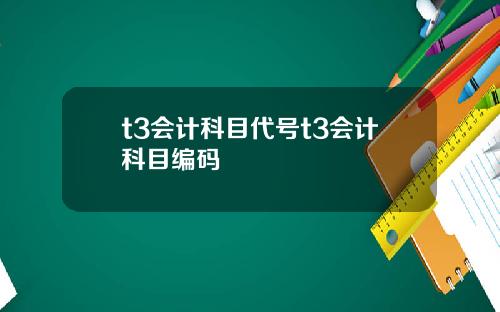 t3会计科目代号t3会计科目编码