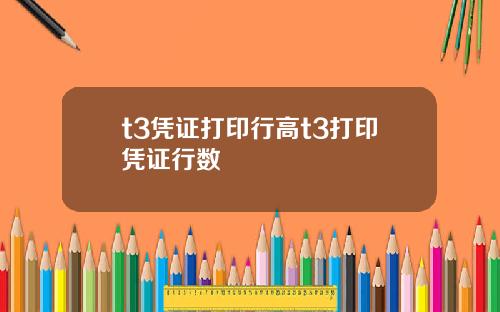 t3凭证打印行高t3打印凭证行数