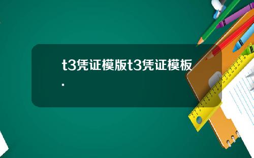 t3凭证模版t3凭证模板.
