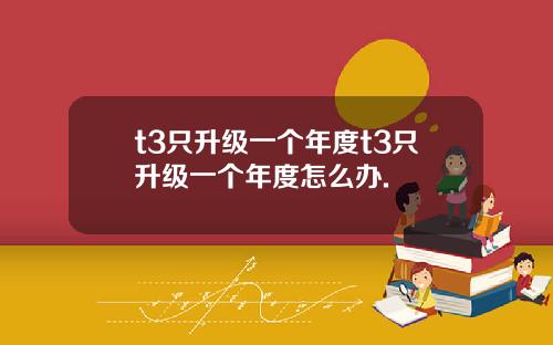 t3只升级一个年度t3只升级一个年度怎么办.