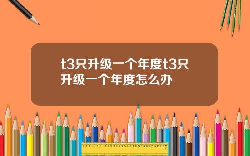 t3只升级一个年度t3只升级一个年度怎么办