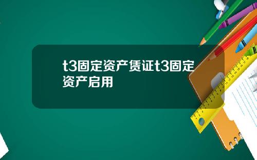 t3固定资产赁证t3固定资产启用