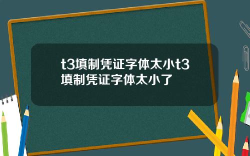 t3填制凭证字体太小t3填制凭证字体太小了