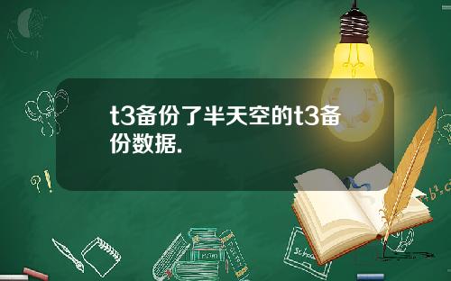 t3备份了半天空的t3备份数据.