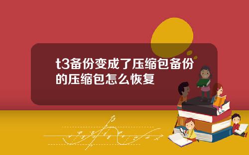 t3备份变成了压缩包备份的压缩包怎么恢复