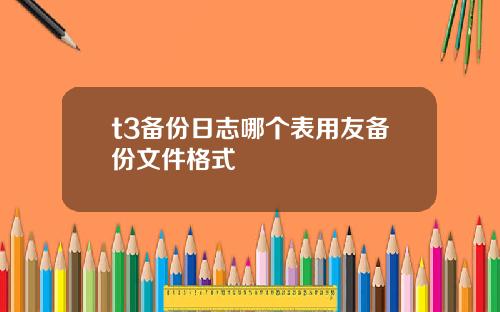 t3备份日志哪个表用友备份文件格式