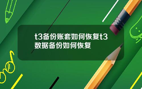 t3备份账套如何恢复t3数据备份如何恢复