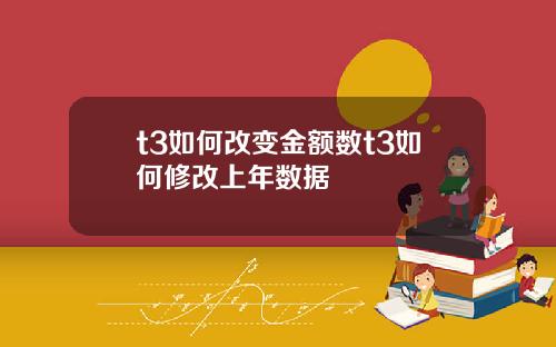 t3如何改变金额数t3如何修改上年数据