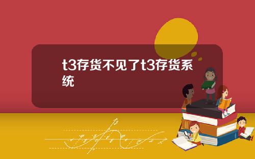 t3存货不见了t3存货系统