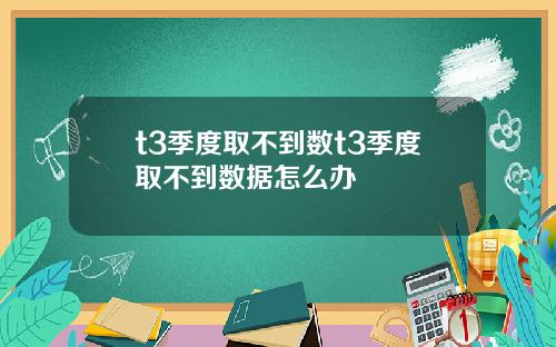 t3季度取不到数t3季度取不到数据怎么办
