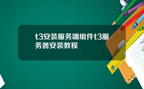 t3安装服务端组件t3服务器安装教程