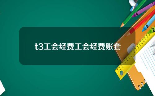 t3工会经费工会经费账套