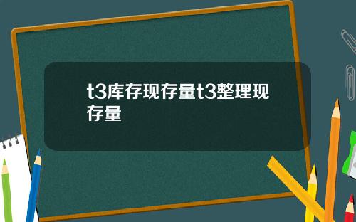 t3库存现存量t3整理现存量