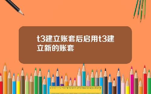 t3建立账套后启用t3建立新的账套