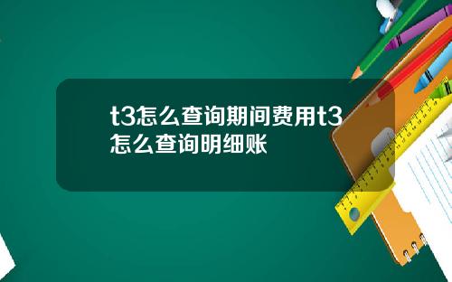 t3怎么查询期间费用t3怎么查询明细账