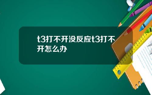 t3打不开没反应t3打不开怎么办