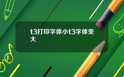 t3打印字体小t3字体变大